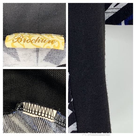 Brochure Lightweight Patterned Turtleneck Top with 3/4 Sleeves, XXL - Picture 16 of 16